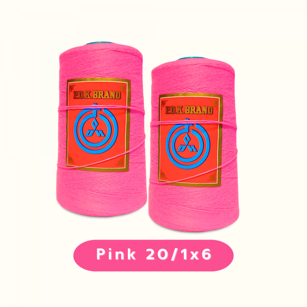 ด้ายเย็บกระสอบ 20/1x6 สีชมพู หลอดเล็ก 6 หลอด/1 kg - Image 9